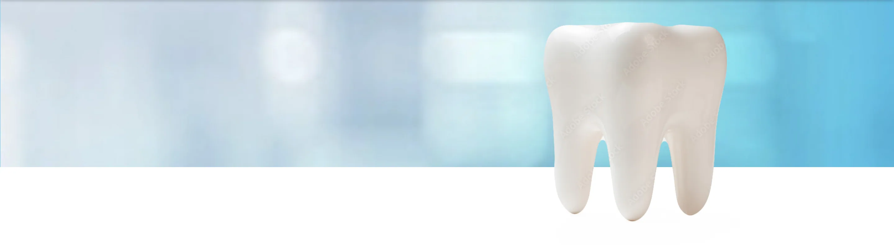 A healthy white molar tooth